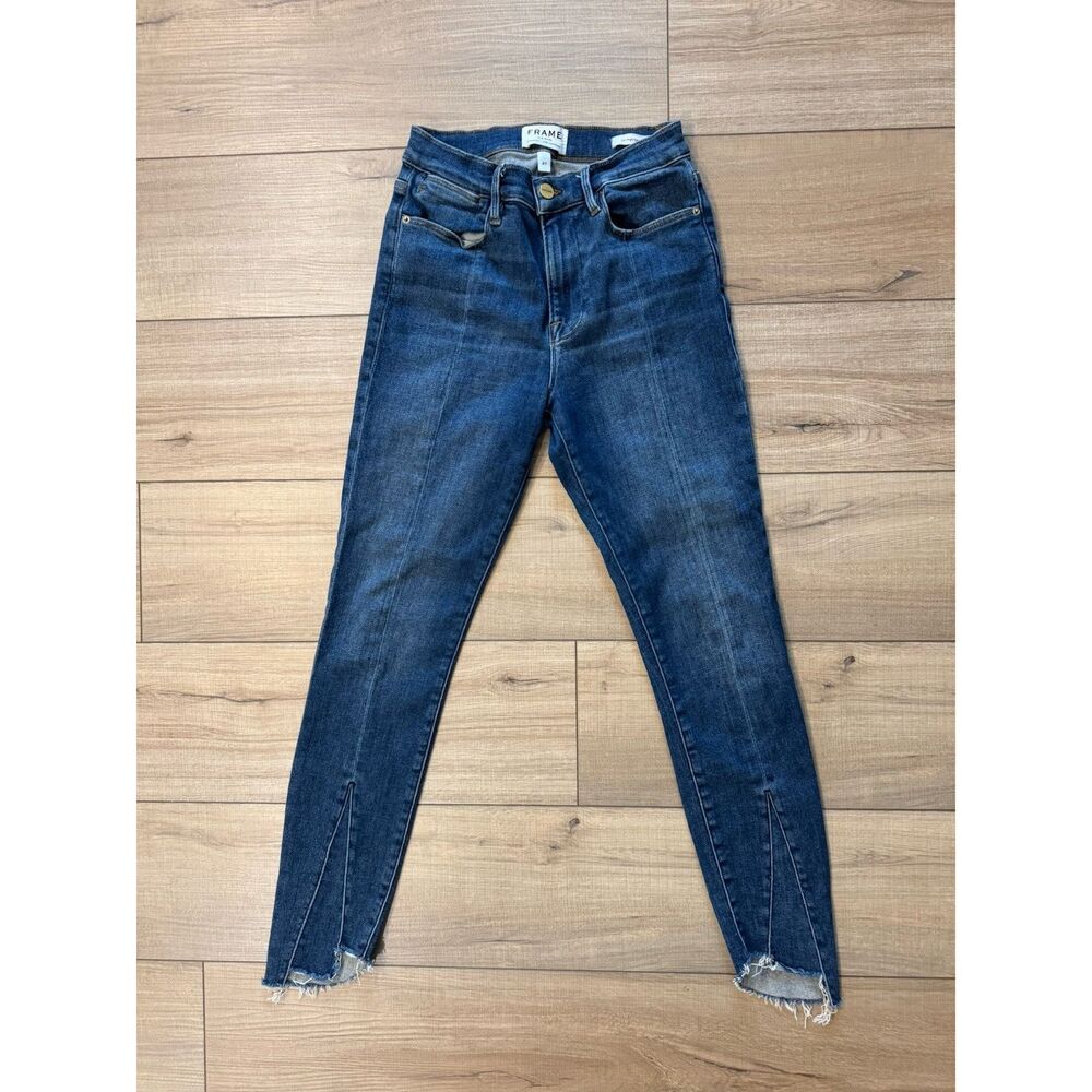 Frame Jeans London Size 27‎ Le High Skinny Blue Denim Pants Classic Women's